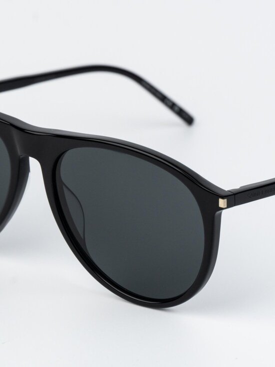 Saint Laurent Women Sunglasses Black Grey Pilot SL667 001 NEW AUTHENTIC main image 4